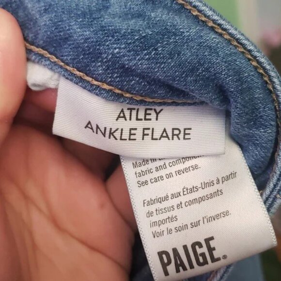 PAIGE Women's High Rise Blue Jeans - Picture 14 of 15